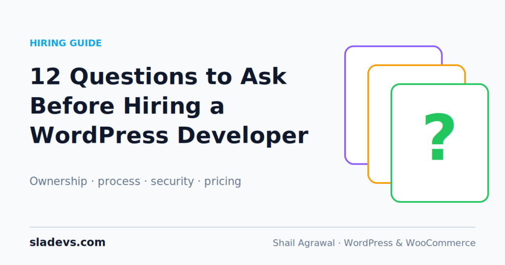 12 questions to ask before hiring a WordPress developer
